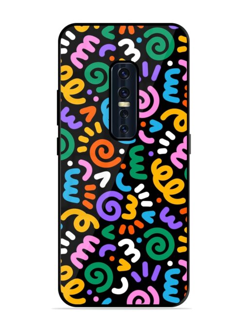 Colorful Seamless Vector Glossy Metal Phone Cover for Vivo V17 Pro Zapvi