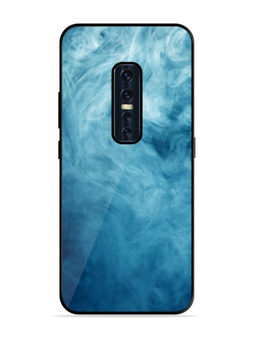 Blue Smoke Art Glossy Metal Phone Cover for Vivo V17 Pro Zapvi