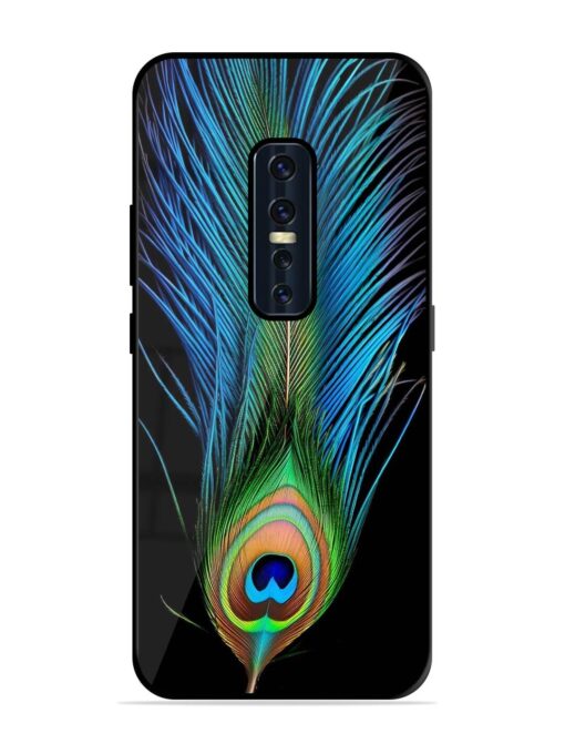 Peacock Feather Glossy Metal TPU Phone Cover for Vivo V17 Pro Zapvi