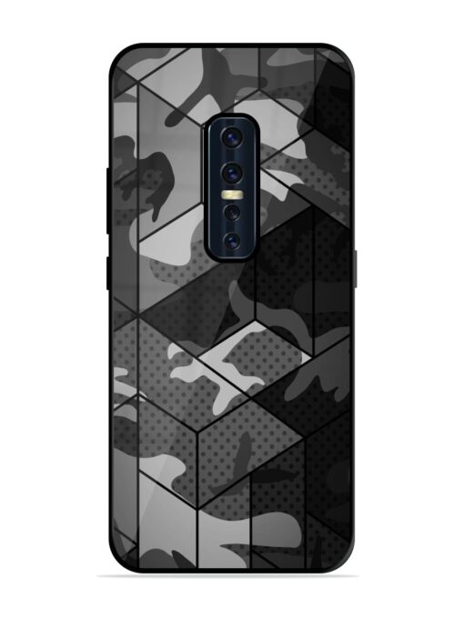 Hexagonal Pattern Glossy Metal Phone Cover for Vivo V17 Pro Zapvi