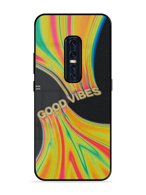 Good Vibes Glossy Metal Phone Cover for Vivo V17 Pro Zapvi