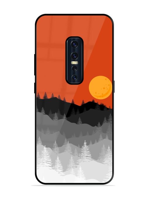 Mountain Lofi Sun Glossy Metal Phone Cover for Vivo V17 Pro