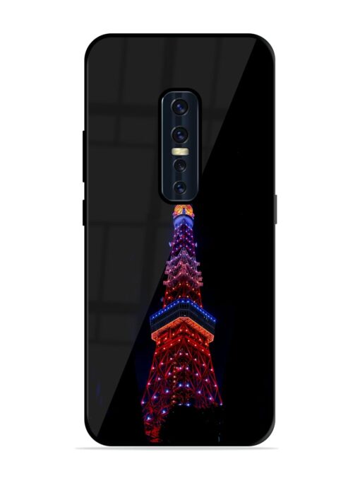 Eiffel Tower Night View Glossy Metal Phone Cover for Vivo V17 Pro Zapvi