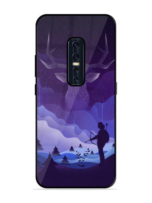 Deer Forest River Glossy Metal Phone Cover for Vivo V17 Pro Zapvi