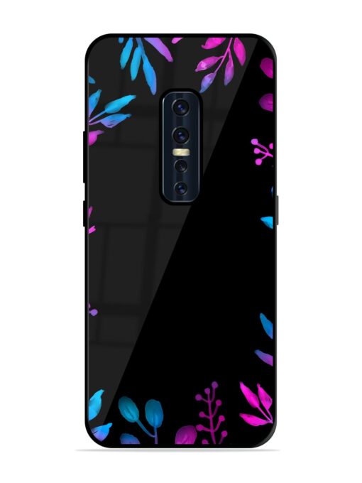 Flower Pattern Watercolor Glossy Metal Phone Cover for Vivo V17 Pro Zapvi