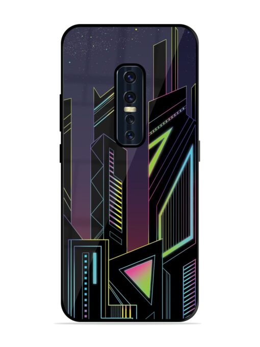 Neon Dreamscape Glossy Metal Phone Cover for Vivo V17 Pro