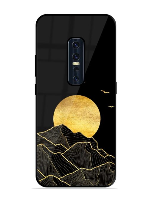 Golden Sunrise Glossy Metal Phone Cover for Vivo V17 Pro Zapvi