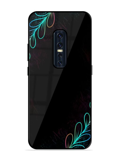 Decorative Line Art Glossy Metal Phone Cover for Vivo V17 Pro Zapvi