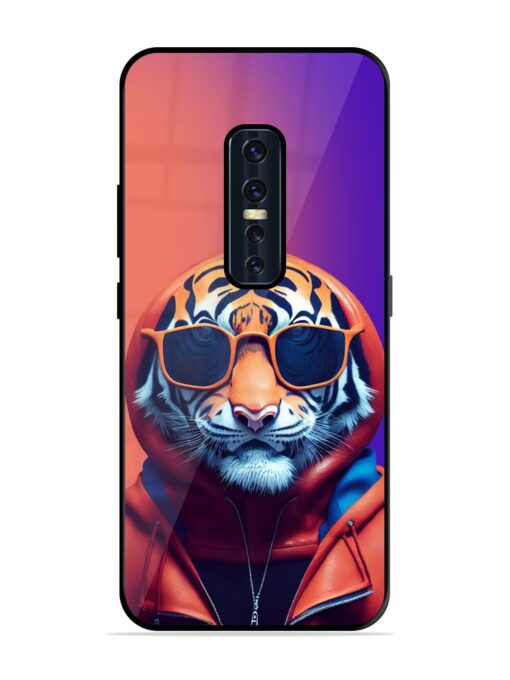 Tiger Animation Glossy Metal Phone Cover for Vivo V17 Pro Zapvi