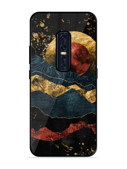 Gold Painting View Glossy Metal Phone Cover for Vivo V17 Pro Zapvi