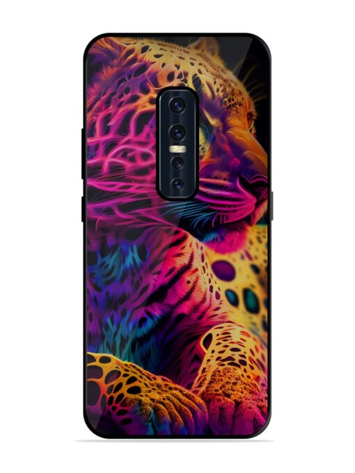 Leopard Art Glossy Metal Phone Cover for Vivo V17 Pro Zapvi