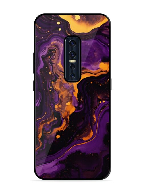 Painting Of A Purple Glossy Metal Phone Cover for Vivo V17 Pro Zapvi