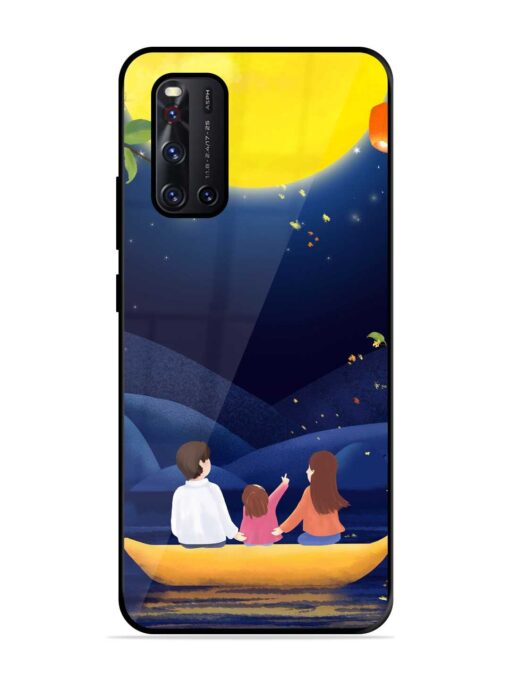 Happy Family And Beautiful View Glossy Metal Phone Cover for Vivo V19 Zapvi