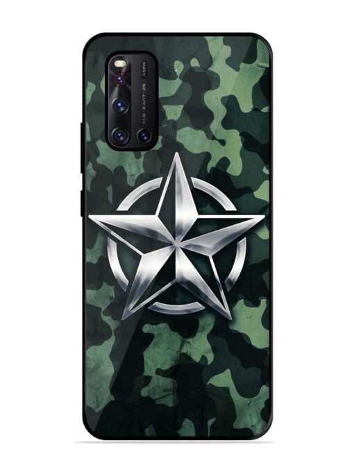 Indian Army Star Design Glossy Metal Phone Cover for Vivo V19