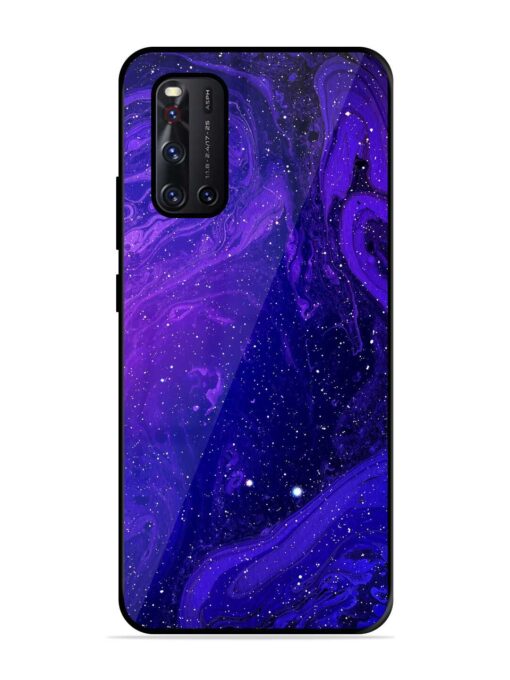 Galaxy Acrylic Abstract Art Glossy Metal Phone Cover for Vivo V19