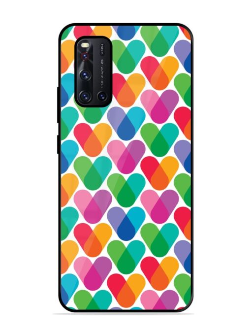 Overlapping Colors Colorful Glossy Metal TPU Phone Cover for Vivo V19