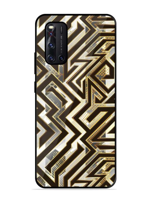 Technology Geometric Seamless Glossy Metal Phone Cover for Vivo V19