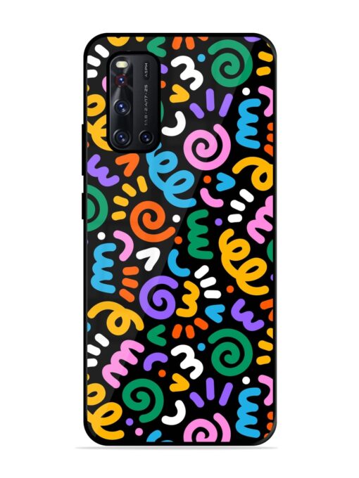 Colorful Seamless Vector Glossy Metal Phone Cover for Vivo V19