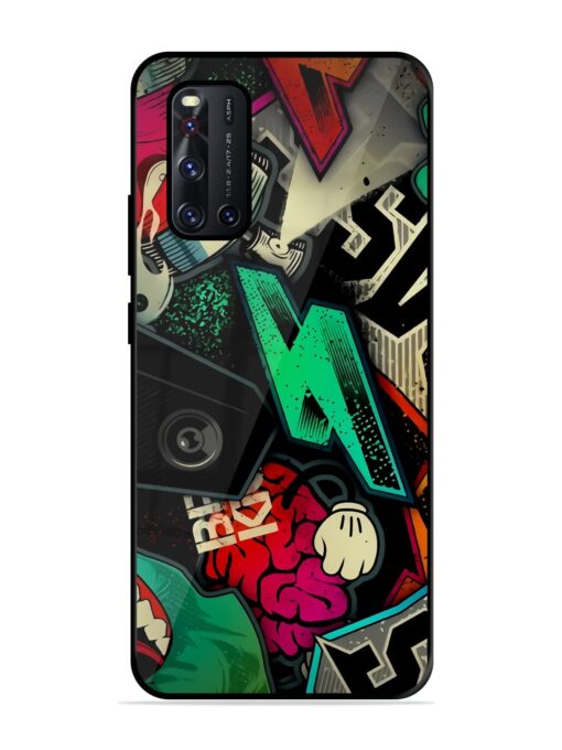 Graffiti Art Glossy Metal Phone Cover for Vivo V19 Zapvi