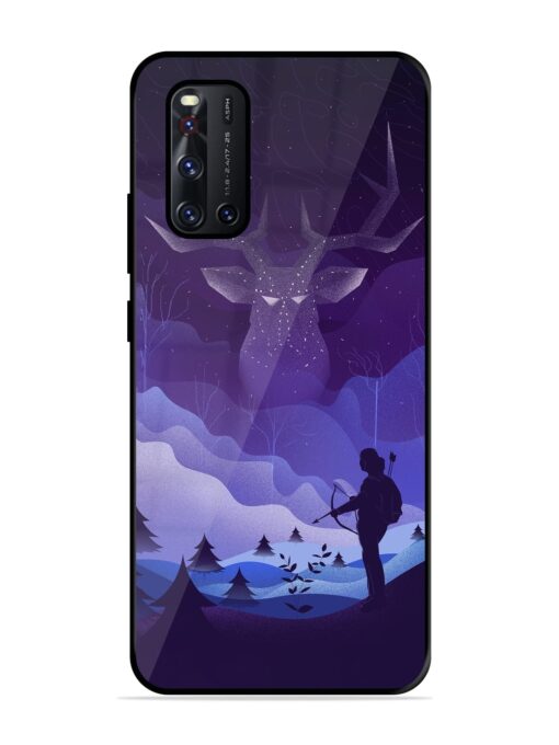 Deer Forest River Glossy Metal Phone Cover for Vivo V19