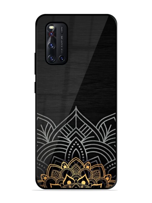 Decorative Golden Pattern Glossy Metal Phone Cover for Vivo V19