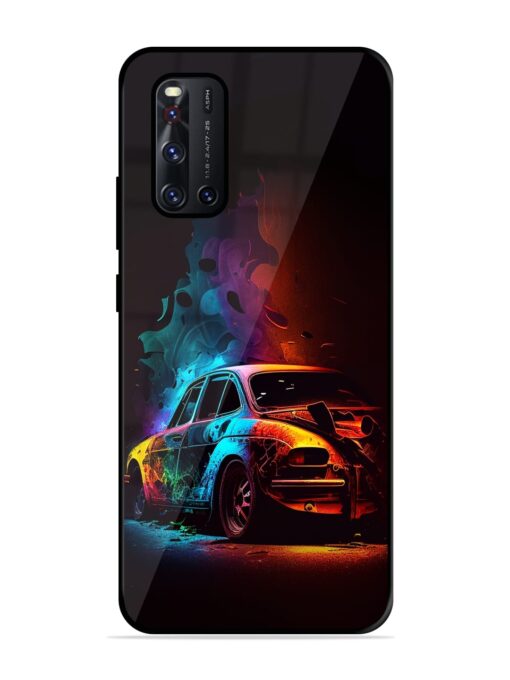 High Classic Car Art Glossy Metal Phone Cover for Vivo V19