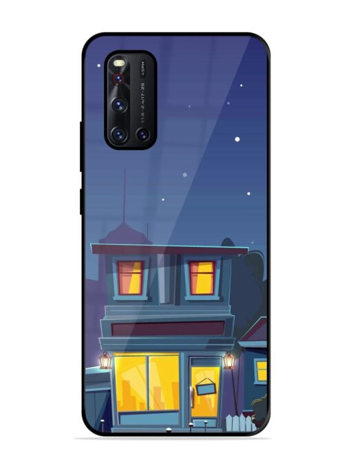 Vector Night House Glossy Metal Phone Cover for Vivo V19