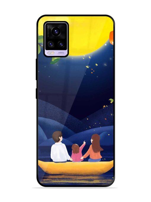 Happy Family And Beautiful View Glossy Metal Phone Cover for Vivo V20 Zapvi