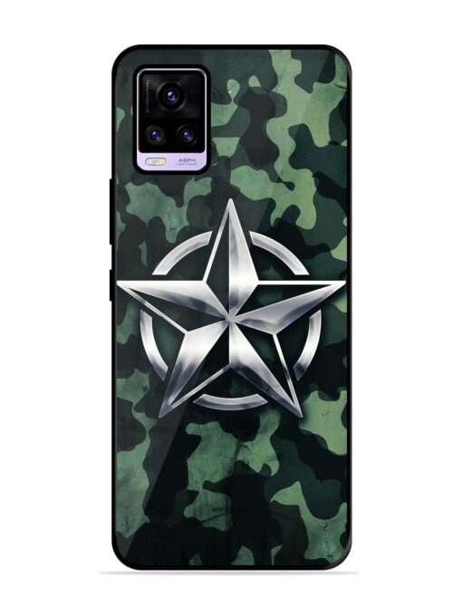 Indian Army Star Design Glossy Metal Phone Cover for Vivo V20 Zapvi