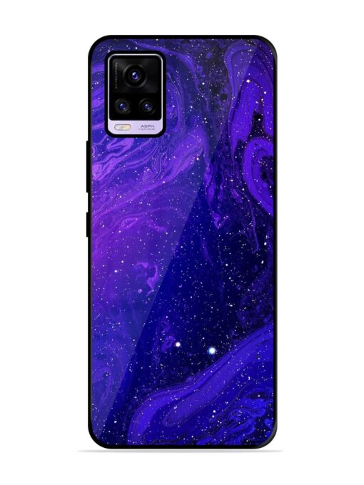 Galaxy Acrylic Abstract Art Glossy Metal Phone Cover for Vivo V20 Zapvi