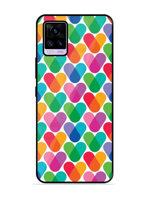 Overlapping Colors Colorful Glossy Metal TPU Phone Cover for Vivo V20 Zapvi