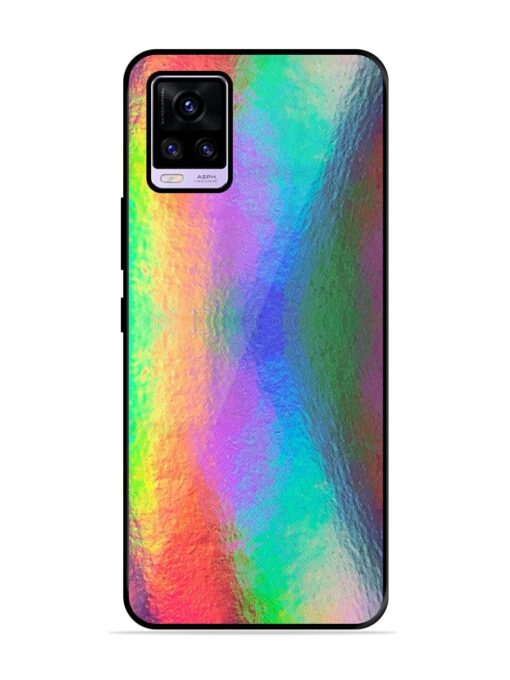 Colorful Holographic Background Glossy Metal TPU Phone Cover for Vivo V20 Zapvi