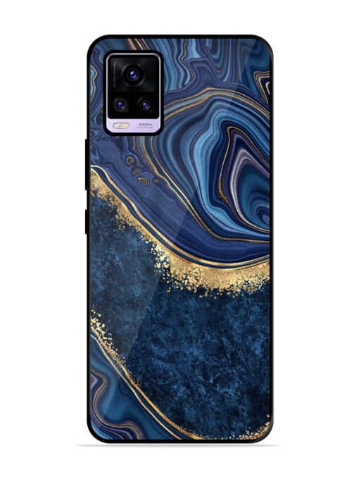 Abstract Background Blue Glossy Metal TPU Phone Cover for Vivo V20 Zapvi