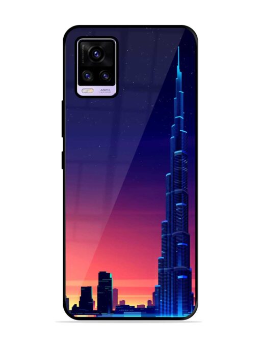 Burj Khalifa Abstract Glossy Metal Phone Cover for Vivo V20 Zapvi