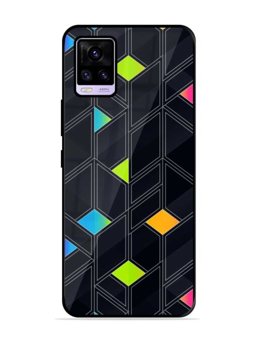 Abstract Mosaic Seamless Glossy Metal Phone Cover for Vivo V20 Zapvi