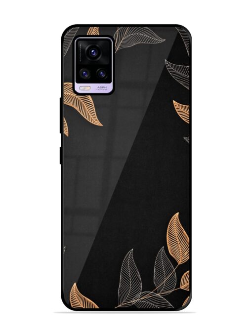 Foliage Art Glossy Metal Phone Cover for Vivo V20 Zapvi