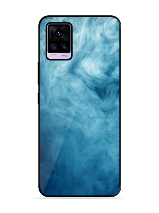 Blue Smoke Art Glossy Metal Phone Cover for Vivo V20 Zapvi