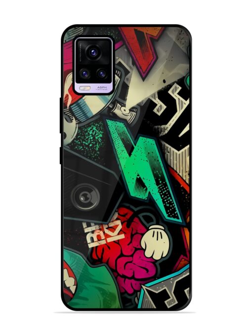 Graffiti Art Glossy Metal Phone Cover for Vivo V20 Zapvi