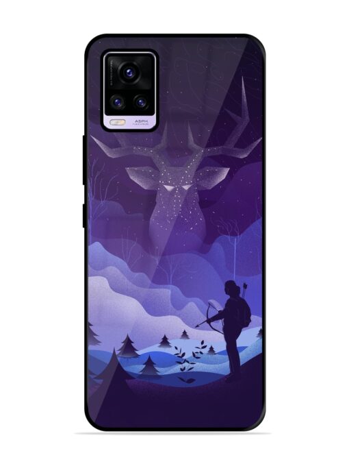 Deer Forest River Glossy Metal Phone Cover for Vivo V20 Zapvi