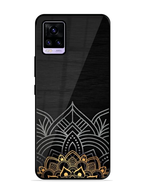 Decorative Golden Pattern Glossy Metal Phone Cover for Vivo V20 Zapvi