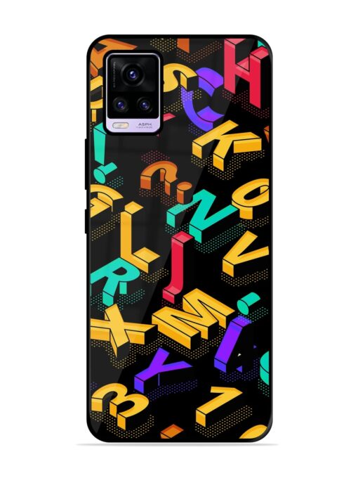 Seamless Pattern With Letters Glossy Metal Phone Cover for Vivo V20 Zapvi