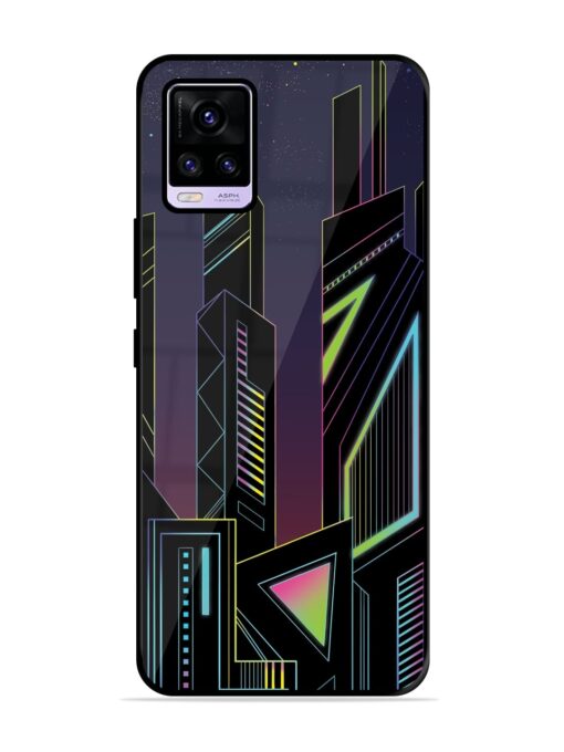 Neon Dreamscape Glossy Metal Phone Cover for Vivo V20 Zapvi