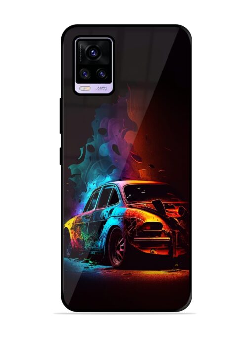 High Classic Car Art Glossy Metal Phone Cover for Vivo V20 Zapvi