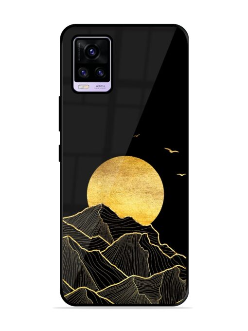 Golden Sunrise Glossy Metal Phone Cover for Vivo V20 Zapvi