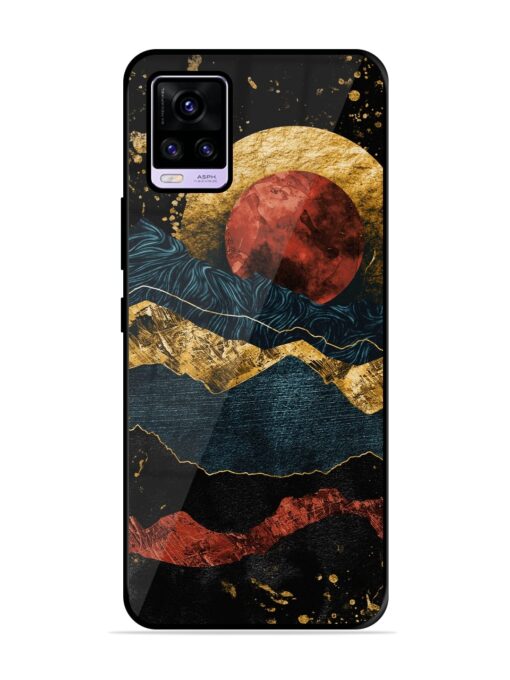 Gold Painting View Glossy Metal Phone Cover for Vivo V20 Zapvi