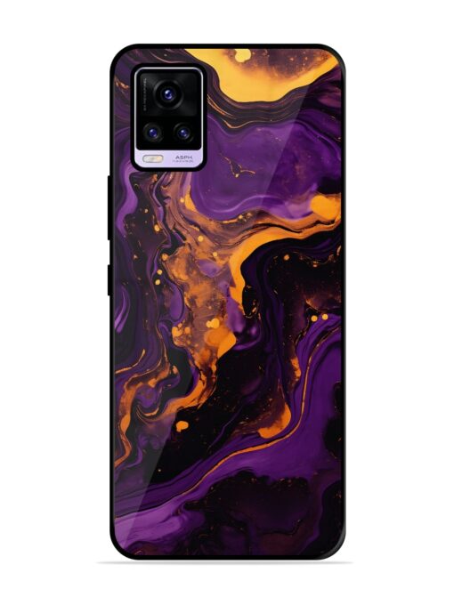 Painting Of A Purple Glossy Metal Phone Cover for Vivo V20 Zapvi