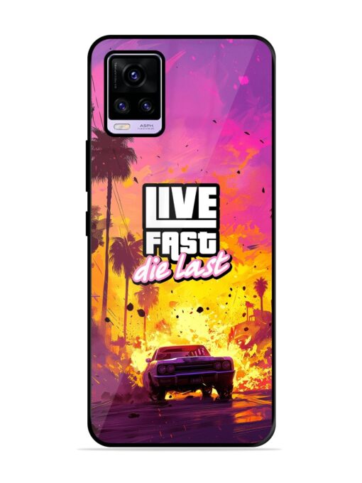 Live Fast Glossy Metal Phone Cover for Vivo V20 Pro Zapvi