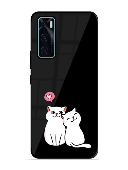 Cat Love Glossy Metal Phone Cover for Vivo V20 Se Zapvi