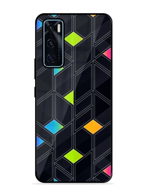 Abstract Mosaic Seamless Glossy Metal Phone Cover for Vivo V20 Se