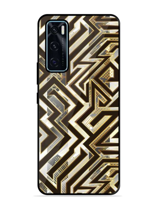 Technology Geometric Seamless Glossy Metal Phone Cover for Vivo V20 Se Zapvi